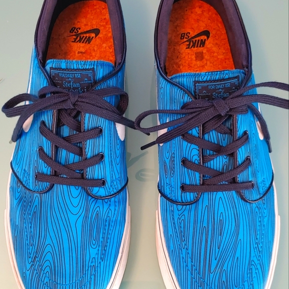 Nike SB Zoom Stefan Janoski Everyday Skateshoe Size 12 Blue/Black 2014 - Picture 2 of 8